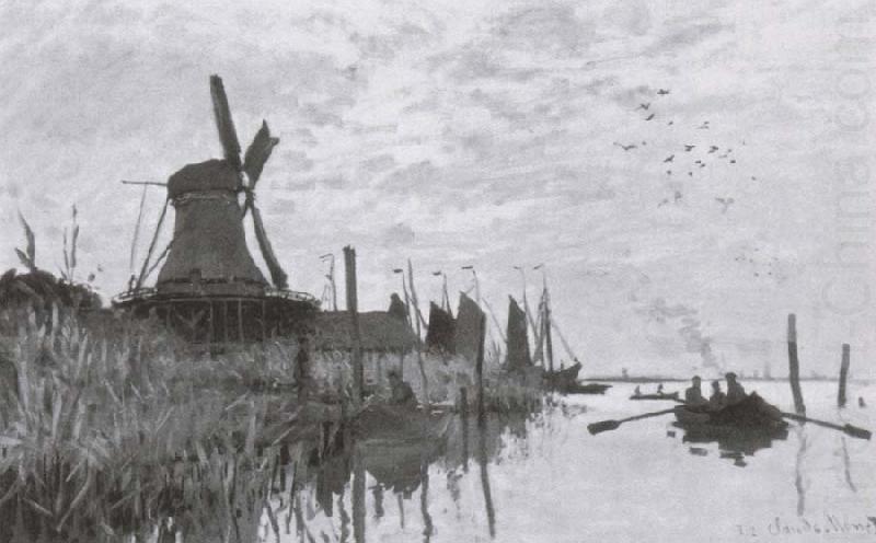 Claude Monet Windmills near Zaandam china oil painting image